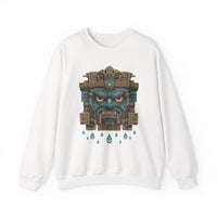 Tlaloc Rain God Stone Face Glyph Unisex Sweatshirt