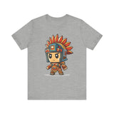 Chibi Aztec Warrior Cartoon Style Unisex T-Shirt