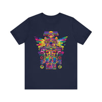 Psychedelic Mesoamerican Totem Mask Unisex T-Shirt