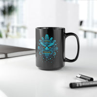 Tlaloc Rain God Tribal Glyph Style Black Mug