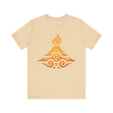 Tribal Volcano Spiral Smoke Glyph Style Unisex T-Shirt