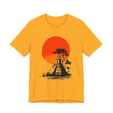 Tikal Sunset Temple Minimalist Art Unisex T-Shirt