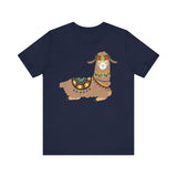 Resting Alpaca In Traditional Ornaments Unisex T-Shirt