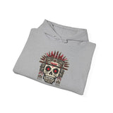 Pixel Art Aztec Skull Totem Unisex Hoodie