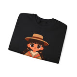 Cartoon Girl in Traditional Poncho Peru Unisex Sweatshirt