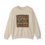 Pre-Columbian Tribal Stripe Pattern Unisex Sweatshirt