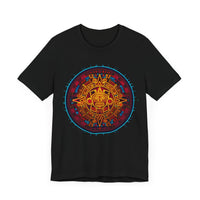 Neon Aztec Calendar Unisex T-Shirt