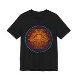Neon Aztec Calendar Unisex T-Shirt