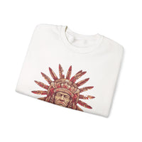 Aztec Sun Chief Feather Headdress Unisex Sweatshirt
