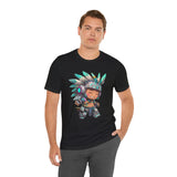 Cyber Aztec Chibi Warrior Neon Style Unisex T-Shirt