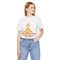 Tribal Volcano Spiral Smoke Glyph Style Unisex T-Shirt