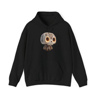 Glow-Eyed Aztec Skull Chibi Unisex Hoodie