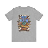 Aztec Turquoise Cactus Desert Landscape Unisex T-Shirt