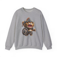 Chibi Mayan Jaguar Warrior Cartoon Style Unisex Sweatshirt