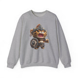 Chibi Mayan Jaguar Warrior Cartoon Style Unisex Sweatshirt