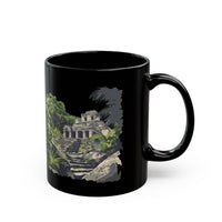 Ancient Palenque Mayan Ruins Black Mug