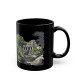 Ancient Palenque Mayan Ruins Black Mug