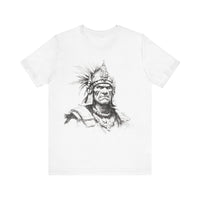 Inca Warrior Line Art Tribal Design Unisex T-Shirt