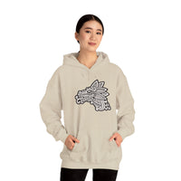Quetzalcóatl Serpent Head Illustration Unisex Hoodie