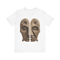 Wooden Andean Duality Totem Faces Tribal Symbol Unisex T-Shirt