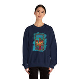 Glitter Serape Cactus on Leopard Burst Illustration Unisex Sweatshirt