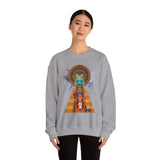 Celestial Aztec Ritual Illustration Unisex Sweatshirt