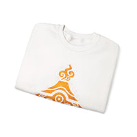 Tribal Volcano Spiral Smoke Glyph Style Unisex Sweatshirt