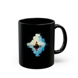 Lake Titicaca Minimalist Landscape Black Mug