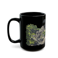 Ancient Palenque Mayan Ruins Black Mug