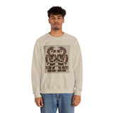 Twin Tribal Harmony Glyph Symmetrical Design Unisex Sweatshirt
