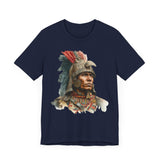 Inca Warrior Watercolor Art and Tribal Pattern Unisex T-Shirt