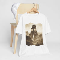 Vintage Tikal Jungle Temple Sepia Print Unisex T-Shirt