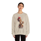 Chibi Inca Empress on Llama Unisex Sweatshirt