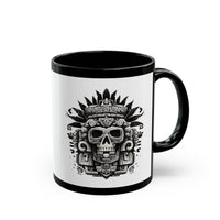 Ah Puch Death God Petroglyph Skull Black Mug