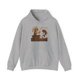 Pre-Hispanic Fisherman with Symbolic Fish Glyph Style Unisex Hoodie