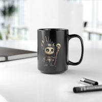 Dark Inca Shaman Spirit Skull Black Mug
