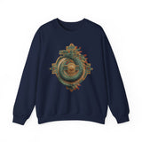 Quetzalcoatl Feathered Sun Glyph Unisex Sweatshirt