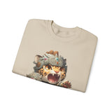Chibi Mayan Jaguar Warrior with Tribal Shield Unisex Sweatshirt