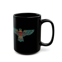 Aztec Free Bird Illustration Black Mug