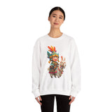 Chibi Inca Warrior Riding Llama Cartoon Unisex Sweatshirt