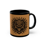 Ancient Tribal Totem Symbol Illustration Black Mug
