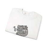 Modern Quetzalcóatl Serpent Head Logo Design Unisex Sweatshirt