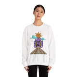 Eye of the Sun Pyramid Illustration Unisex Sweatshirt