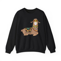 Resting Alpaca In Traditional Ornaments Unisex Sweatshirt