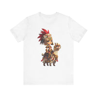 Chibi Inca Empress on Llama Unisex T-Shirt