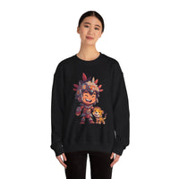Chibi Aztec Warrior with Jaguar Cub Cartoon History Unisex Sweatshirt