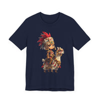 Chibi Inca Empress on Llama Unisex T-Shirt