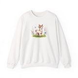 Baby Llama Inca Blossom Crown Unisex Sweatshirt