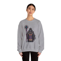 Cyber Temple Techno Priest Pixel Art Unisex Sweatshirt