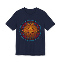 Neon Aztec Calendar Unisex T-Shirt